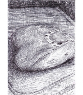 Stück Leber, Kunstdruck A4