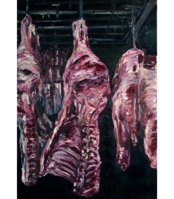 Rinderhälften, Kunstdruck A2 