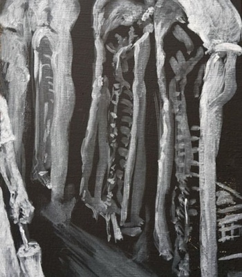 Fleischarbeit 2, Original - Gemälde 