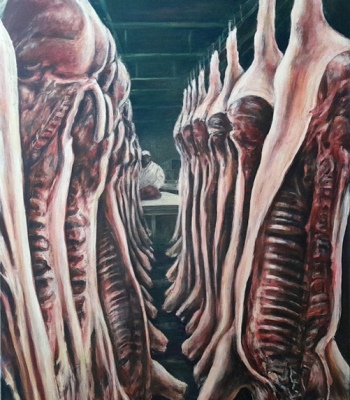 Korridor, Original - Gemälde 