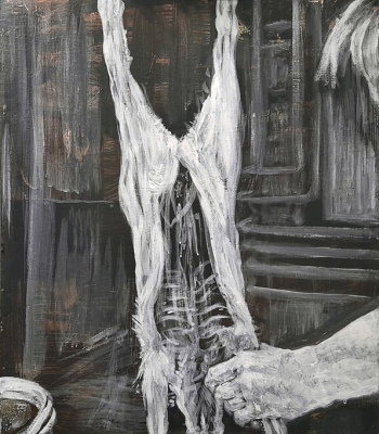 Reh, Original - Gemälde 