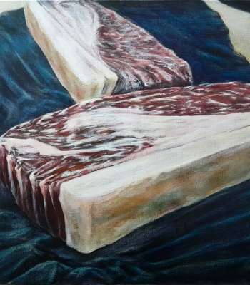 Wague und Dry Aged Beef, Original - Gemälde 