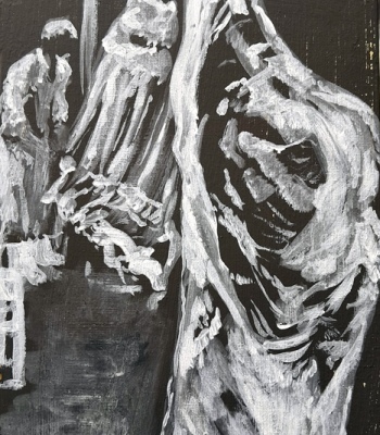 Fleischarbeit, Original - Gemälde 