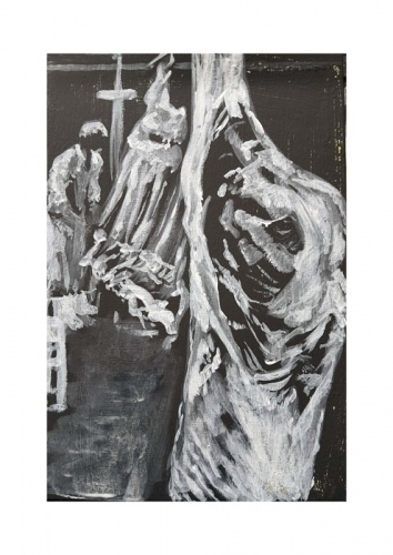 Fleischarbeit, Kunstdruck A4 (29,7 x 21 cm)