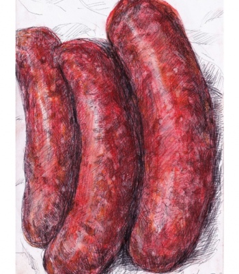 Mettwürste, Kunstdruck A2