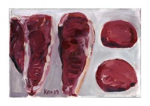 Fleischstücke, Kunstdruck A4 (29,7 x 21 cm)